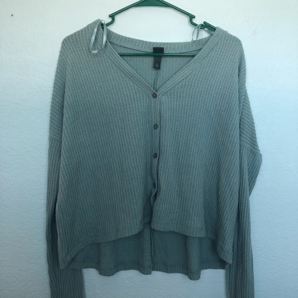 Waffle button up sweater wild fable target